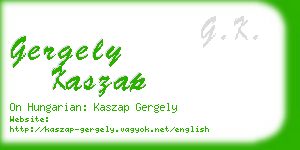 gergely kaszap business card